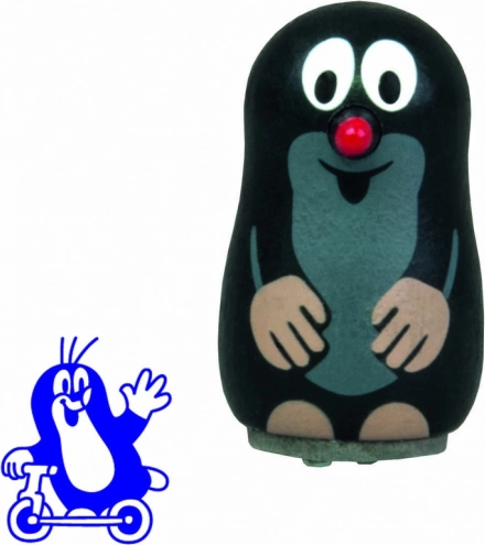 Stempel Muldvarpen på løbehjul