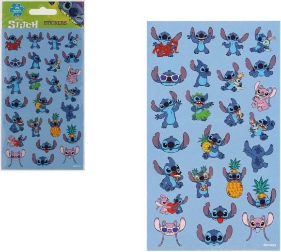 Genanvendelige klistermærker med Lilo og Stitch, blå - 1 stk.