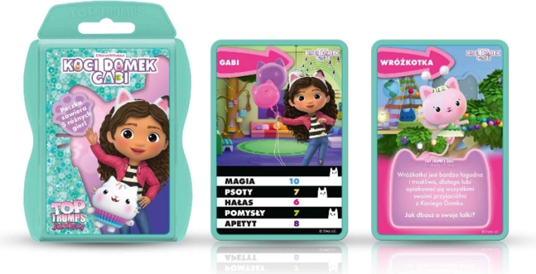 Kort-bordspillet Top Trumps Junior – Gabby og Kattedukkenhuset
