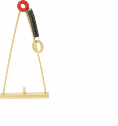 Trægynge til figurer med fjeder