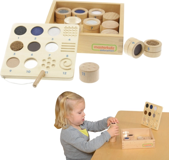 taktilt sansespil materiale og tekstur 12 elementer montessori