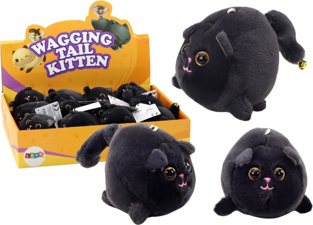 Plys kat Stretch Jumping Mascot Black