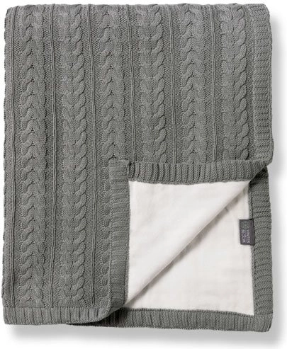 Vinter & Bloom dobbeltsidet babytæppe Cotton Cuddly Misty Grey