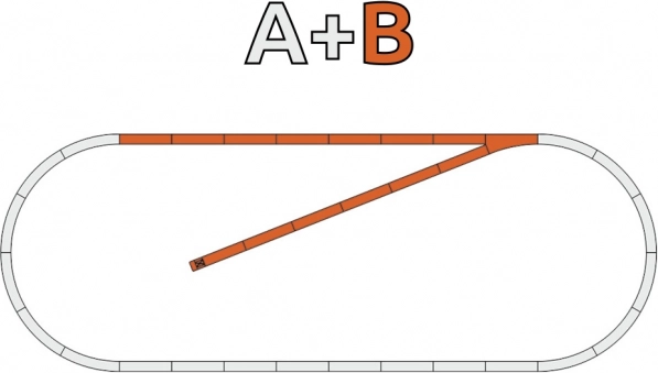 Roco geoLINE sporsæt B med ballast (blindspor) H0