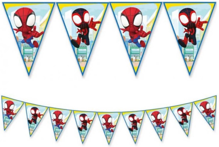 Guirlande med vimpler Spidey 2,3 m