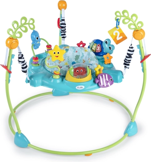 Hoppegynge og aktivitetscenter 2-i-1 Curiosity Cove fra BABY EINSTEIN, 6–12 måneder