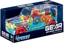 Gennemsigtigt off-road bil med gear og lyseffekter