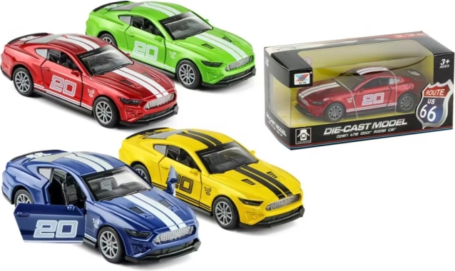 Sports metalbil med åbne døre