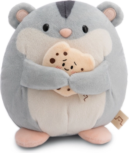 Nici MyMochi plysbamse-hamsteren Shai med småkage 16 cm i gaveæske