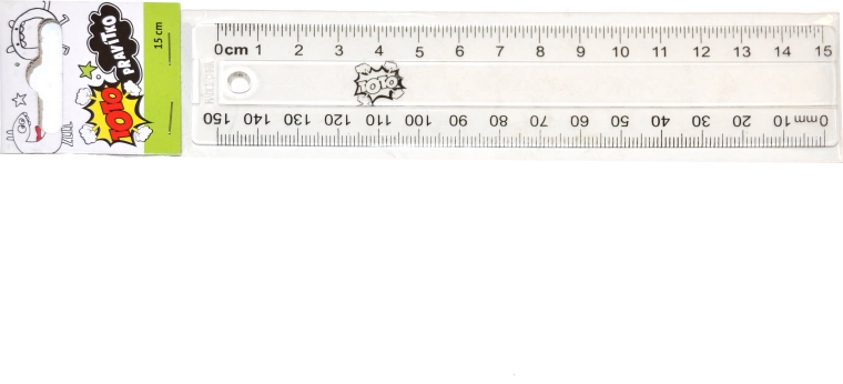 Lineal 15 cm transparent