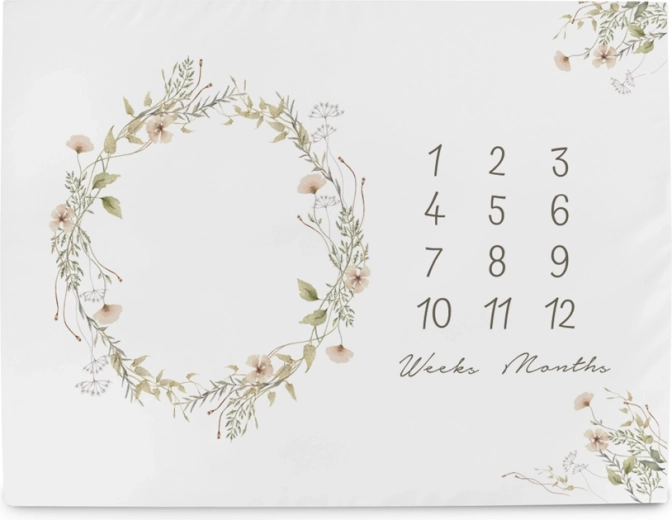 Ceba Baby milepæls-fotounderlag Basic Summer Flowers 92 × 72 cm