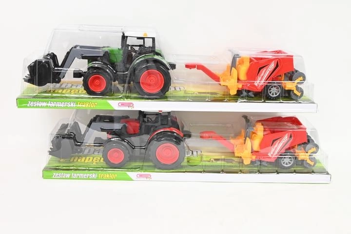 Traktor med landbrugsmaskine (sæt)