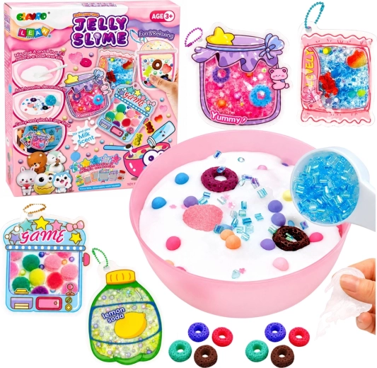 Kreativt DIY-sæt til fremstilling af jelly slime med tilbehør