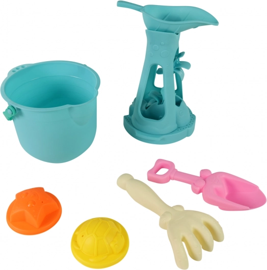 Farverigt sandsæt med mølle