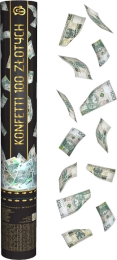 Pneumatiske konfettirør – 100 zloty