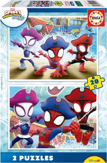 Educa puslespil Spidey og hans fantastiske venner 2×20 brikker