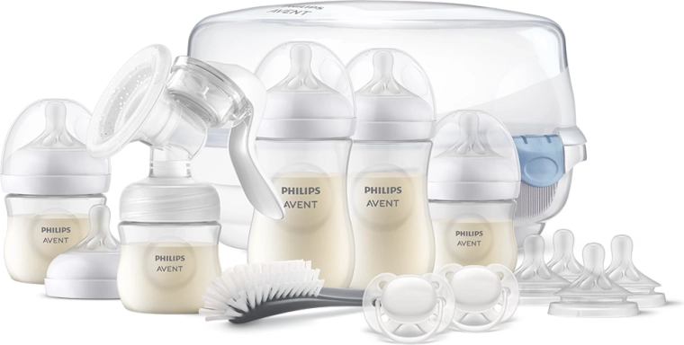 Philips Avent ammesæt Natural Response med manuel brystpumpe og mikrobølgesterilisator