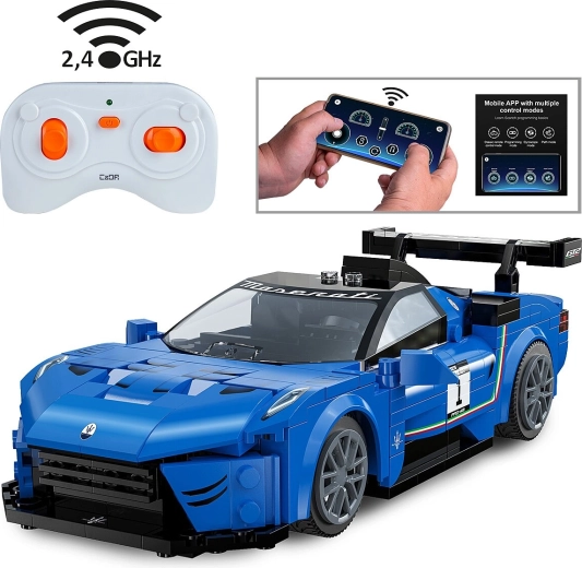 CaDA Maserati GT2-byggesæt med fjernbetjening 1:20, blå