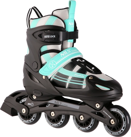 2-i-1 skøjter NILS Extreme NH18366A sort-grønne – S(31-34)