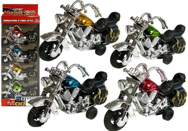 Sæt med optræksmotorcykler, 4 stk.