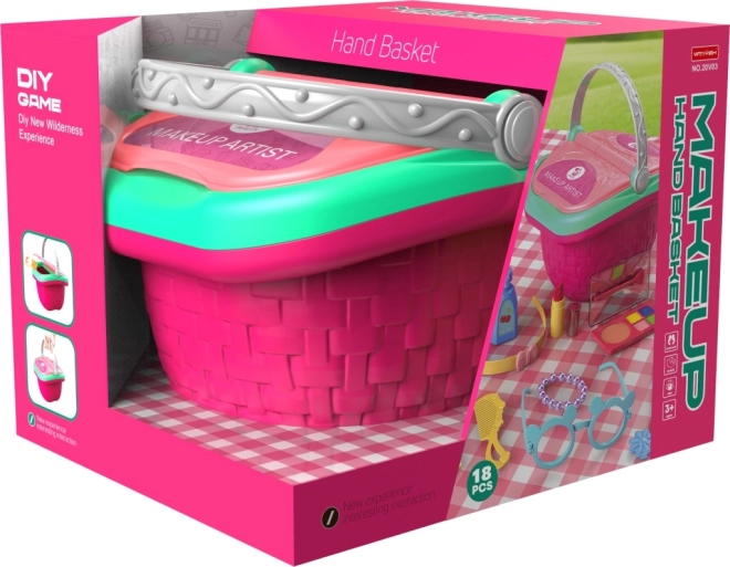 Lege-sæt make-up kurv til små pyntedukker