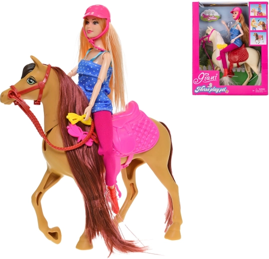 Dukke med hest 29 cm og 33 cm – sæt til små rideentusiaster