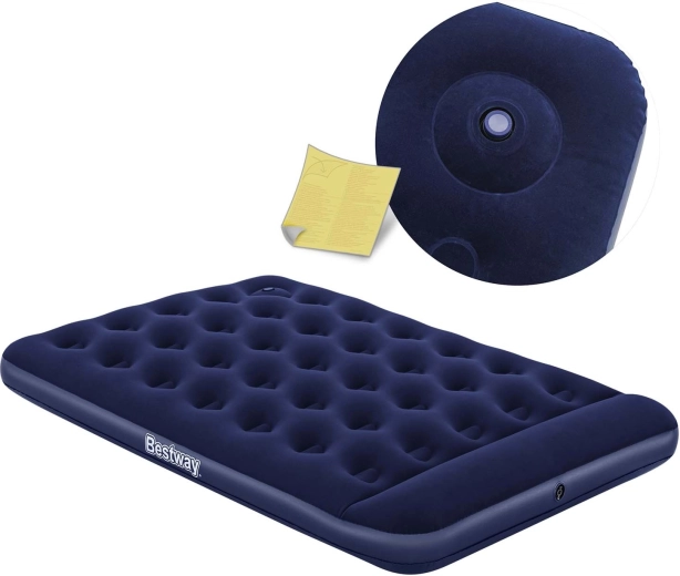 Oppustelig madras med indbygget fodpumpe 191 × 137 × 28 cm Bestway