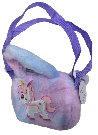 PINK crossbody-taske med enhjørning og stjerner