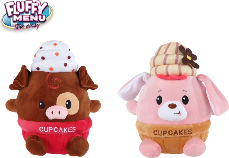 Plysdyr cupcake Fluffy Menu 27 cm