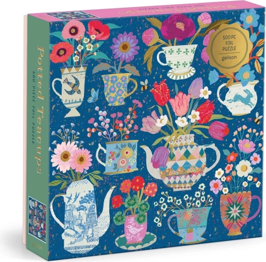 Galison folieret puslespil Victoria Ball – kopper med blomster, 500 brikker