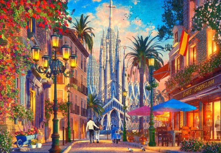 Puslespil Barcelona 1000 brikker BLUEBIRD