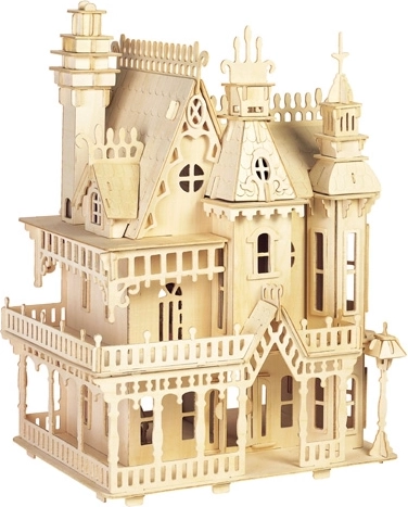 Woodcraft træ 3D-puslespil – villa