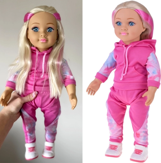 Sportsdukke May May Girl i træningsdragt med melodi, 48 cm