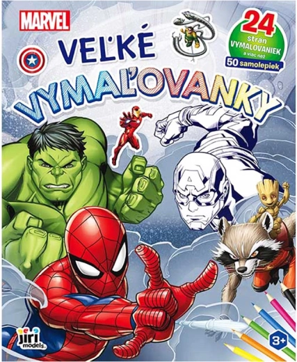 Store Marvel-malebøger med klistermærker