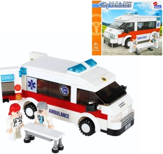 Alleblox City ambulance – byggesæt med 255 dele og figurer