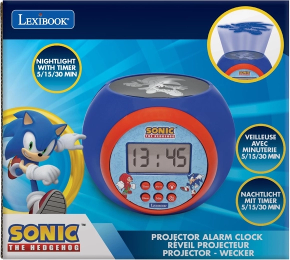 Lexibook børnevækkeur Sonic med loftprojektor