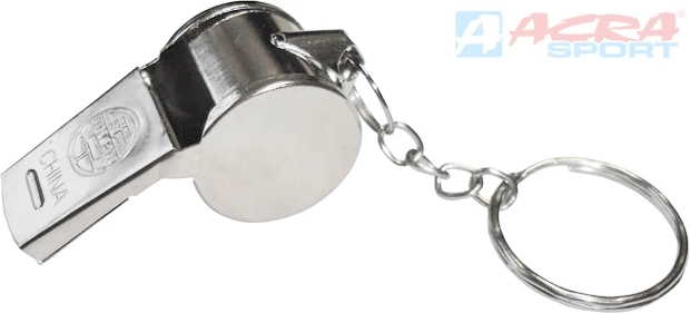 ACRA sportsfløjte i metal med kugle - 1 stk.
