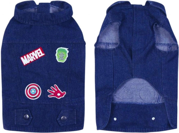 Denimtøj til hund med Marvel-motiv i størrelse M - 1 stk.