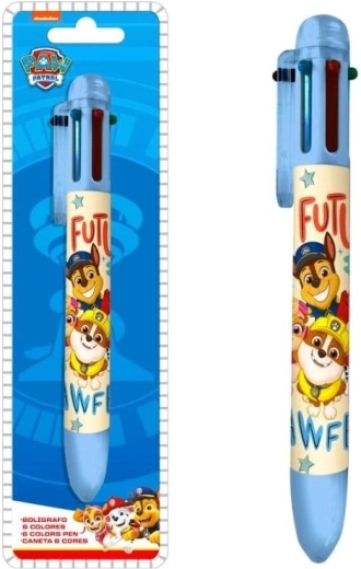 Seksfarvet kuglepen med Paw Patrol