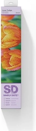Diamond Dotz Love Tulips – sæt til diamantbroderi 35 × 27 cm