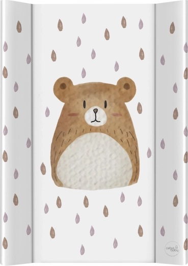 Ceba Baby to-sidet puslepude med fast plade 50 × 70 cm basic bear buddy