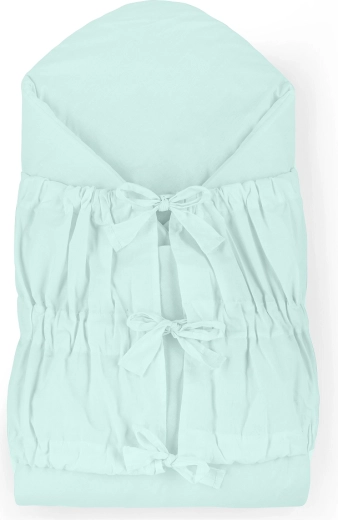 Petite&Mars snørelukkende svøb Nurse med kokosindlæg Frosted Mint 75 × 75 cm
