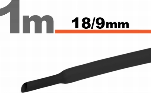 Sort krympeflex 18/9 mm