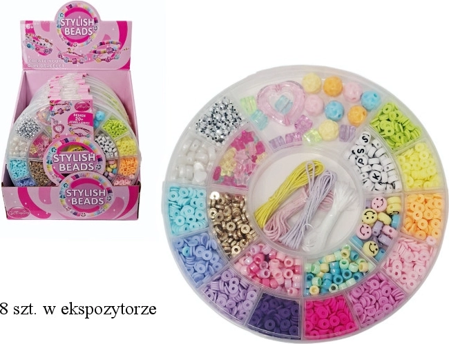 Kreativt sæt med gummiperler og tilbehør til smykkefremstilling