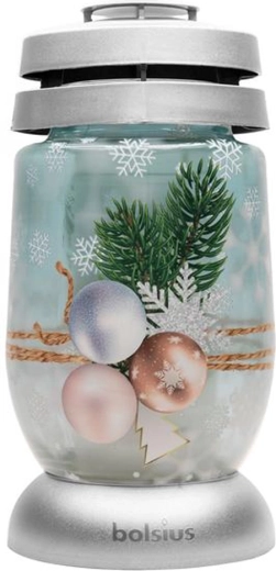 Bolsius gravlygte 22 cm sølvfarvet