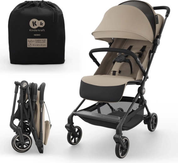 Sportsklapvogn Kinderkraft NEBO – Soft Beige