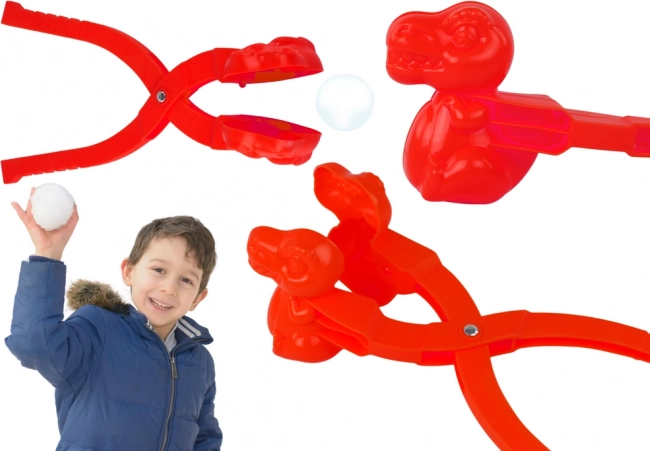 Snebold-maskine dinosaur rød