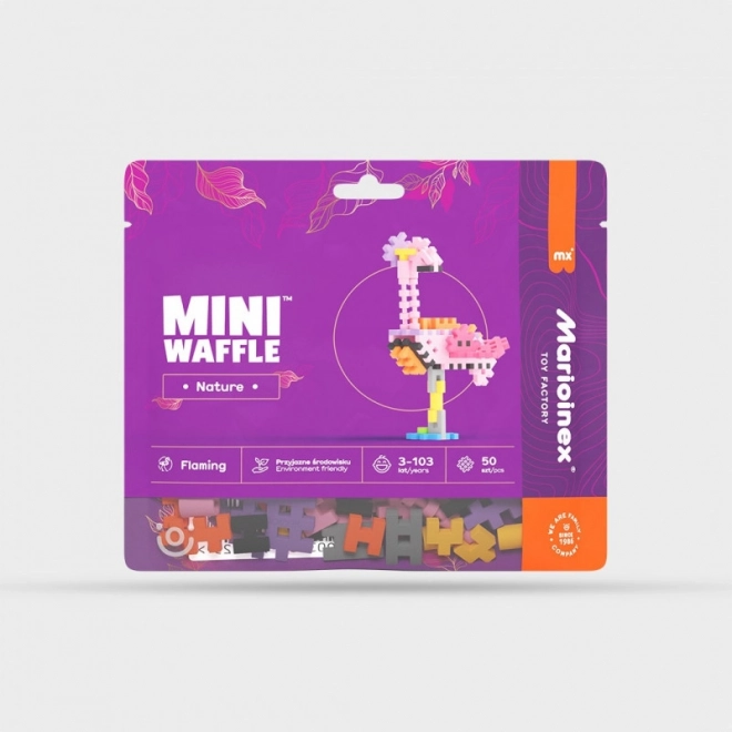 Mini vaffelklodser - Flamingo 50 stk.
