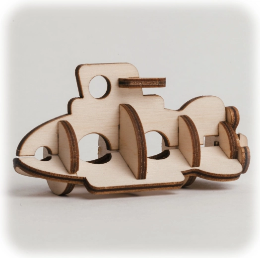CuteWood træ 3D-puslespil Ubåd