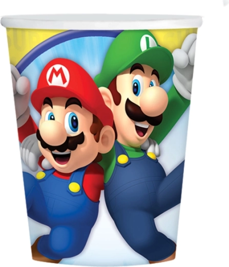 Super Mario-kopper 250 ml (8 stk.)